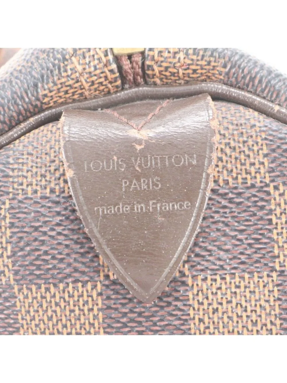Louis Vuitton Damier Speedy 30 Leather Tote Bag Shoulder